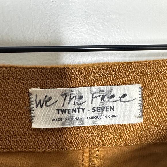 FREE PEOPLE We The Free Pull On Corduroy Flare Pant Hayloft Yellow Sz 27 {S19} - Picture 4 of 5